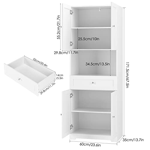Tall Bathroom Storage Cabinets with view 3
