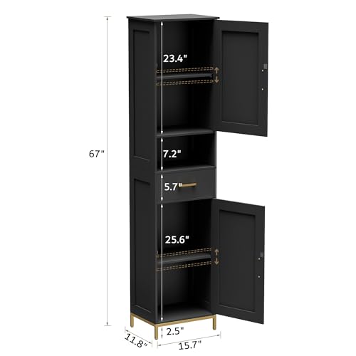 Homhedy 67" H Bathroom Storage view 3