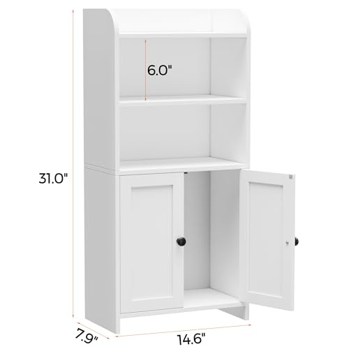 Homhedy Small Bathroom Storage Cabinet view 2