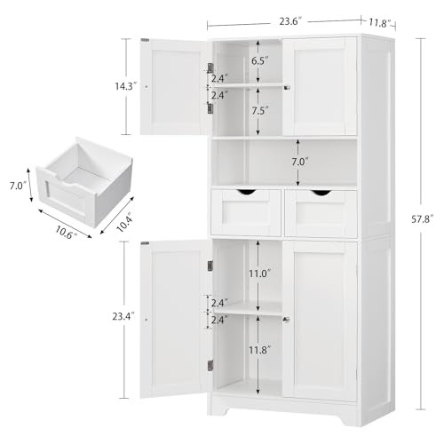 TEENFON 57.8" H Tall Bathroom view 3