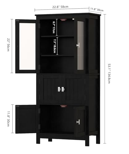 Akxomel 53.1" H Tall Bathroom view 3