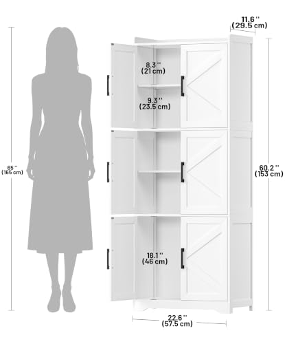 Akxomel 60.2''H Tall Bathroom Storage view 2