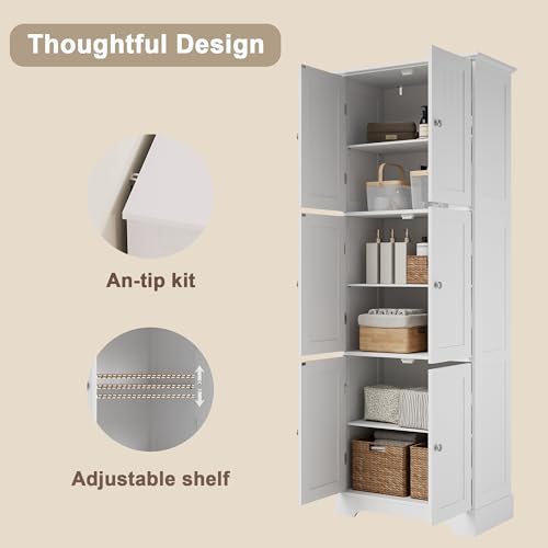 ChooChoo Tall Bathroom Storage Cabinet view 5