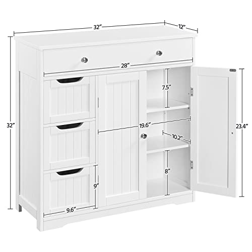 Topeakmart Freestanding Bathroom Storage Cabinet view 3