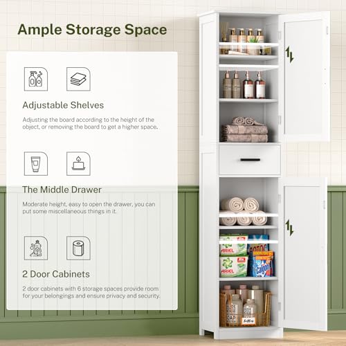 WEENFON Tall Bathroom Cabinet Storage view 5