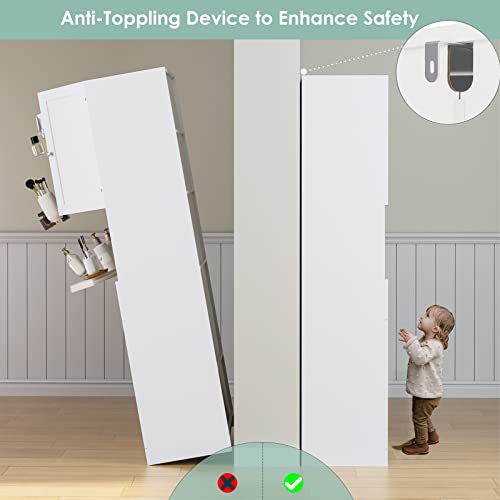 Tall Bathroom Storage Cabinets with view 5