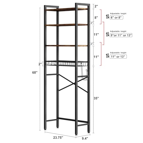 Kalrin Over-The-Toilet Storage Rack 4-Tier view 5