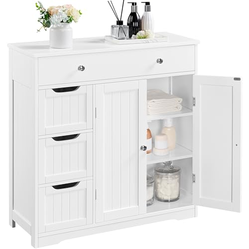 Topeakmart Freestanding Bathroom Storage Cabinet