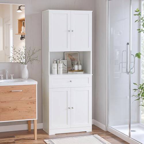 Tall Bathroom Storage Cabinets with view 2