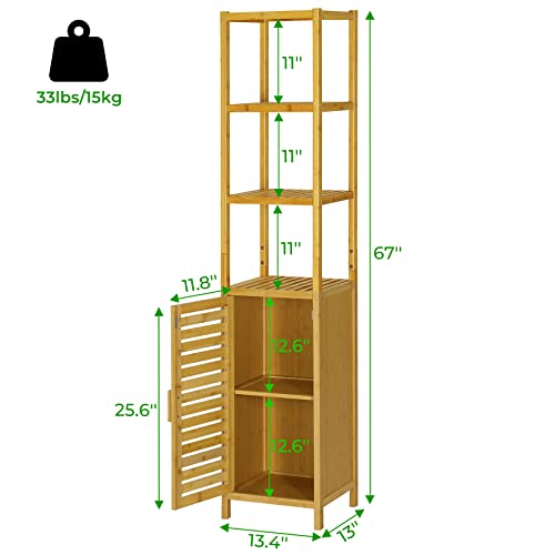 VIAGDO Storage Tall Slim Cabinet view 3