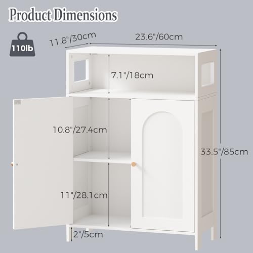 Bathroom Storage Cabinet Small Floor view 3