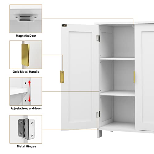 TaoHFE White Bathroom Storage Cabinet view 5