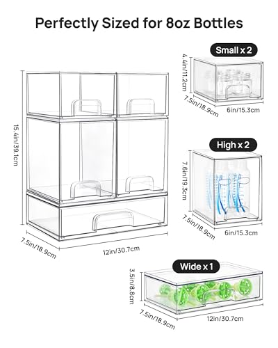 Vtopmart Stackable Storage Drawers Set view 3
