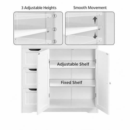 Topeakmart Freestanding Bathroom Storage Cabinet view 5