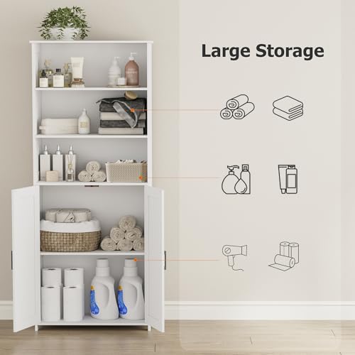 Homhedy 67" Tall Bathroom Storage view 3