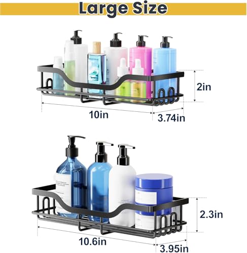 OMAIRA 3-Pack Shower Caddy with view 2