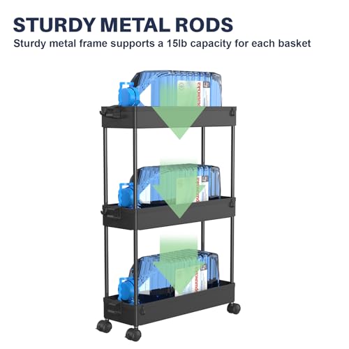 SPACELEAD 3 Tier Rolling Cart view 4