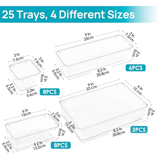 Vtopmart 25 PCS Clear Plastic view 3