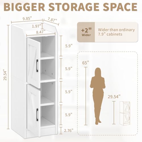 Narrow Bathroom Storage Cabinet with view 2