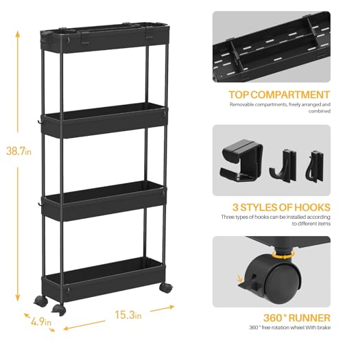 SPACELEAD Slim Storage Cart 4 view 4