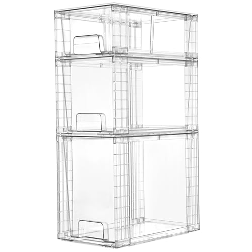 Vtopmart 3 Pack Clear Stackable