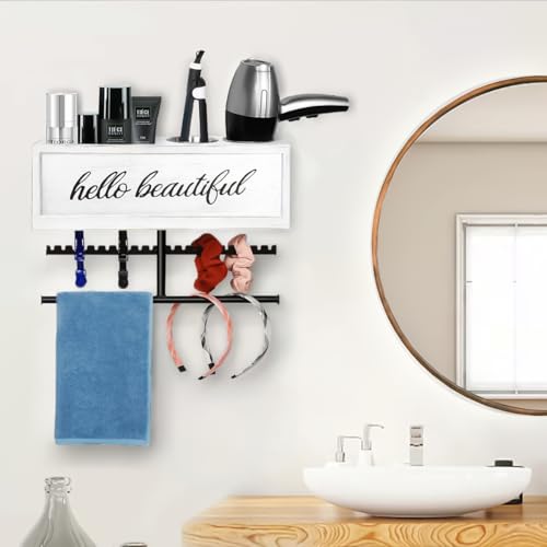 Ronjnndc Rustic Hair Dryer Holder view 3