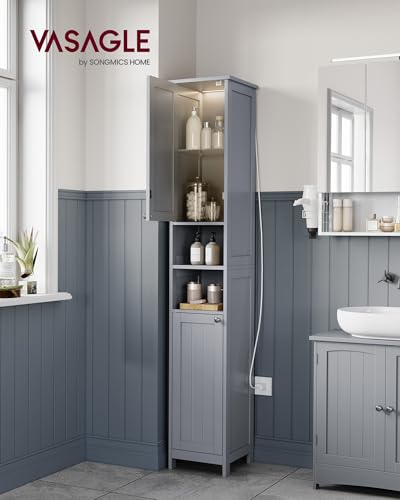 VASAGLE Tall Storage Cabinet with view 2