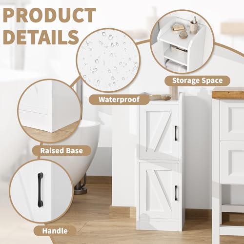 Narrow Bathroom Storage Cabinet with view 4