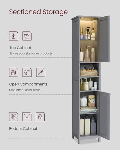 VASAGLE Tall Storage Cabinet with view 5