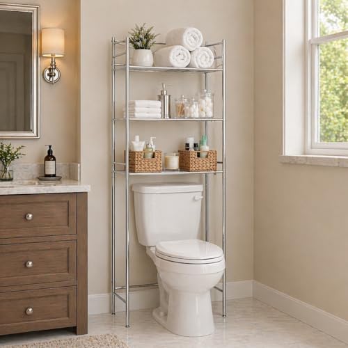 Honey-Can-Do 3-Tier Metal Bathroom Shelf view 2