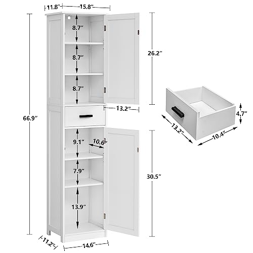 WEENFON Tall Bathroom Cabinet Storage view 3