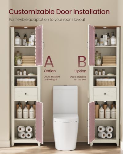 VASAGLE Tall Bathroom Cabinet Narrow view 5