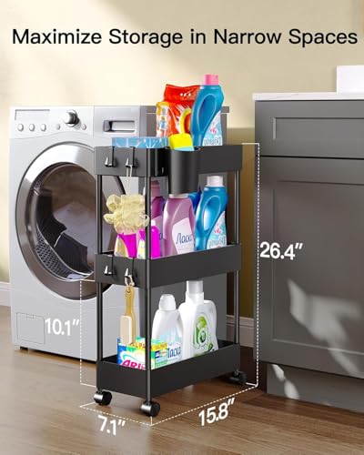 Pipishell Slim Storage Cart with view 2