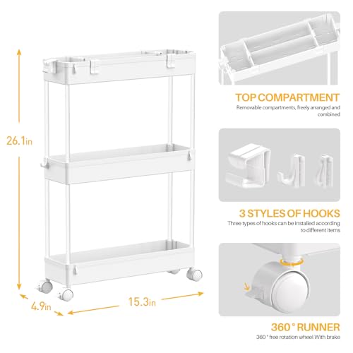 SPACELEAD Slim Storage Cart 3 view 4