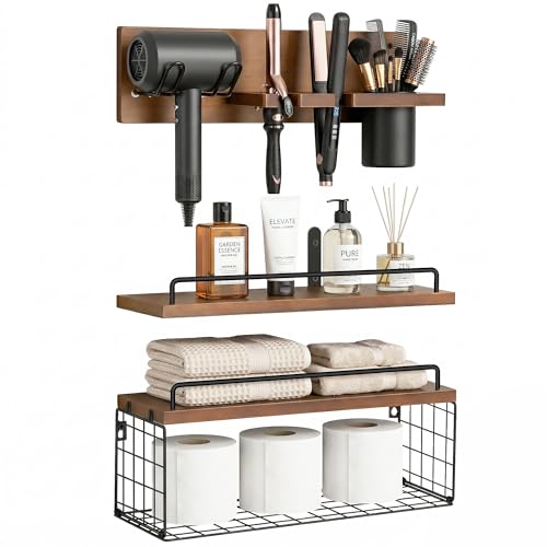 GODDGITT 3-Tier Bathroom Floating Shelves