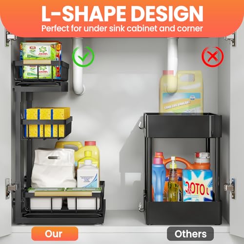 Aekenr Under Sink Organizer and view 4