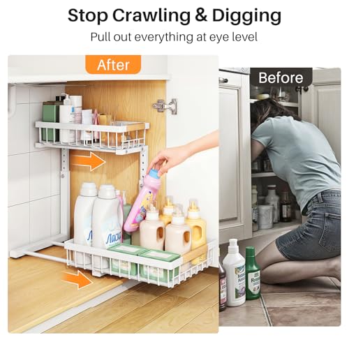 PXRACK Under Sink Organizer Adjustable view 4