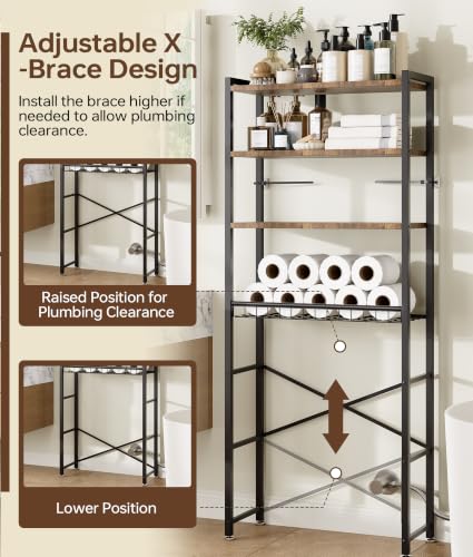 4-Tier Over-the-Toilet Storage Rack with view 3