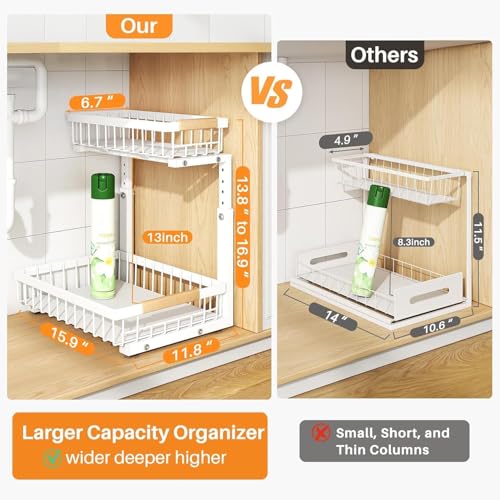 PXRACK Under Sink Organizer Adjustable view 2