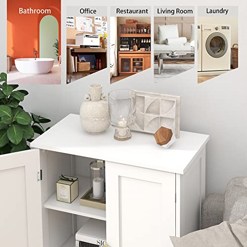 TaoHFE White Bathroom Storage Cabinet view 3