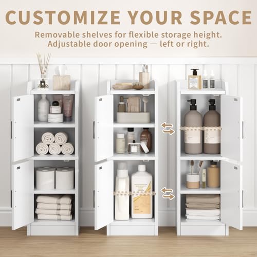 Narrow Bathroom Storage Cabinet with view 3