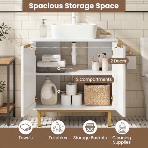 LOKO 24-inch Pedestal Sink Storage view 5