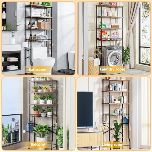 Over-The-Toilet Storage Shelf 4-Tier Bathroom view 4