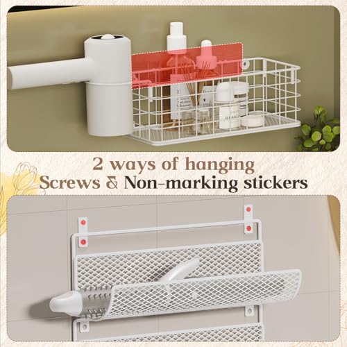 Wall-Mounted Hair Dryer Holder Styling view 3