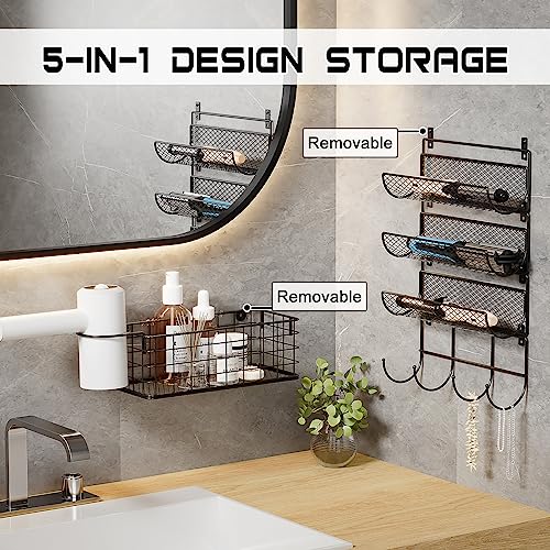 Wall-Mounted Hair Dryer Holder Styling view 5