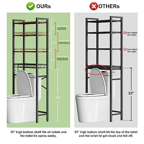Kalrin Over-The-Toilet Storage Rack 4-Tier view 2