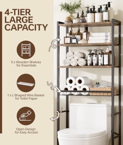 4-Tier Over-the-Toilet Storage Rack with view 5