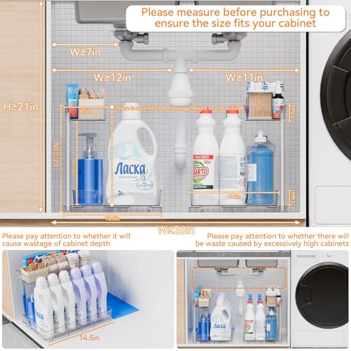 Yieach 2 Pack 14.6″ Deep view 3