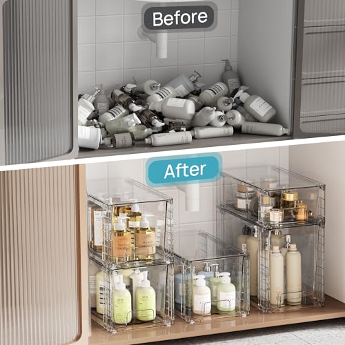 Vtopmart 3 Pack Clear Stackable view 5