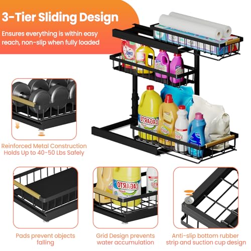 Aekenr Under Sink Organizer and view 5